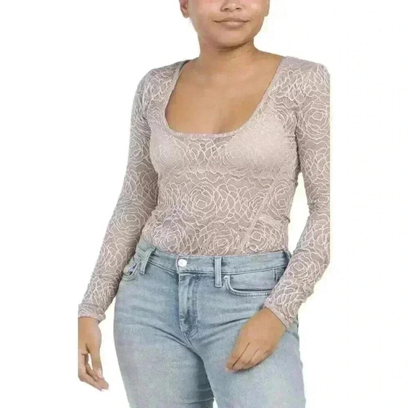 Free People In My Head Sheer Lace Purple Bodysuit Small Fairy Whimsigoth - Picture 2 of 6